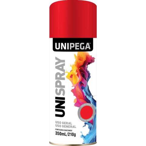 Spray Uso Geral 350ml Vermelho Unipega