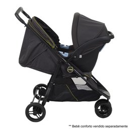 Carrinho de Bebê Burigotto Cr3 de 0 até 15kg para Passeio Cinza Escuro com Neon - 3