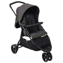 Carrinho de Bebê Burigotto Cr3 de 0 até 15kg para Passeio Cinza Escuro com Neon - 1