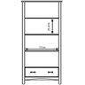 Cristaleira 2 Portas de Vidro e Buffet Aparador 156 Cm 100% Madeira Bella Castanho Fosco - 5
