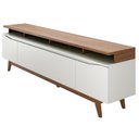 Ver imagem 4 de Rack Flynt Sala de Estar St 219cm Canella com Off White Fosco