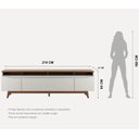 Ver imagem 3 de Rack Flynt Sala de Estar St 219cm Canella com Off White Fosco