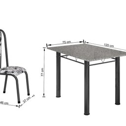 Conjunto Mesa Tubular com 4 Cadeiras Atenas - 3