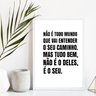 Quadro Decorativo o Caminho É Teu 24x18cm - com Vidro:madeira Branca - 2