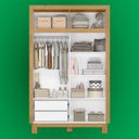 Ver imagem 6 de Guarda Roupa Flora Slim 2 Portas Correr 2 Gavetas MDP e MDF Branco Acetinado Qmovi