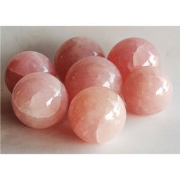 BOLA - KIT COM 7 QUARTZO ROSA DE 4,1 A 4,9 CM PESO 917GR BOLAS DE 4,1 A 4,9 CM PESO 917GR - 2