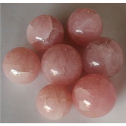 BOLA - KIT COM 7 QUARTZO ROSA DE 4,1 A 4,9 CM PESO 917GR BOLAS DE 4,1 A 4,9 CM PESO 917GR - 3