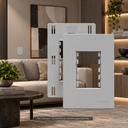 Ver imagem 6 de Placa + Suporte 4x2 3 Postos Infiniti Plus Níquel Margirius Cor:Níquel