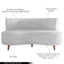 Ver imagem 3 de Sofá Living 3 Lugares 160cm Aang Pés Palito Bouclê Off Whiteg33 - Gran Belo