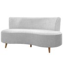 Ver imagem 2 de Sofá Living 3 Lugares 160cm Aang Pés Palito Bouclê Off Whiteg33 - Gran Belo
