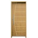 Ver imagem 1 de Porta de Madeira Frisada Com Puxador Lado Esquerdo 210x80cm Allo Esquadrias