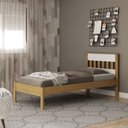 Ver imagem 4 de Cama de Solteiro para Colchão 88cm Amendoa Branco CM8006 Tecno Mobili