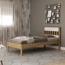 Ver imagem 4 de Cama de Solteiro para Colchão 88cm Amendoa Branco Cm8006 Tecno Mobili