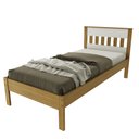 Ver imagem 1 de Cama de Solteiro para Colchão 88cm Amendoa Branco Cm8006 Tecno Mobili