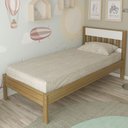 Ver imagem 2 de Cama de Solteiro para Colchão 88cm Amendoa Branco CM8006 Tecno Mobili