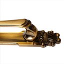 Ver imagem 3 de Puxador Duplo Mozart 280mm Café Antigo Porta Pivotante Correr Passagem Madeira Vidro Rústico