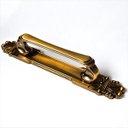 Ver imagem 2 de Puxador Duplo Mozart 280mm Café Antigo Porta Pivotante Correr Passagem Madeira Vidro Rústico