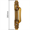 Ver imagem 6 de Puxador Duplo Mozart 280mm Café Antigo Porta Pivotante Correr Passagem Madeira Vidro Rústico