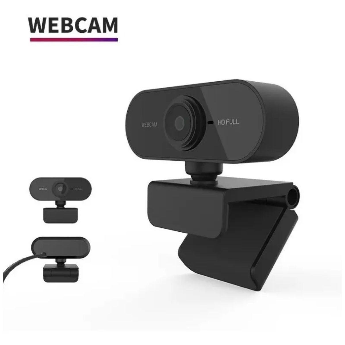 cam Full Hd 1080P Usb Gira 360º Microfone Pc Computador MadeiraMadeira