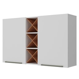 Armário Aéreo 2 Portas 2 Prateleiras Favorita - 2 Armário Aéreo 2 Portas 2 Prateleiras Favorita - 2