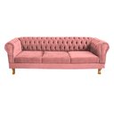 Ver imagem 1 de Sofá Chesterfield Duque 3 lugares 1,80 - Suede Rosa / sala de estar, recepção, barbearia