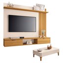 Ver imagem 1 de Painel Suspenso Lets Cinamomo Off White com Mesa de Centro Liz Off White - HB Móveis