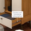 Ver imagem 2 de Armário Encanto 2 Portas com Gaveta e Pés Retrô - Cinamomo Off White - Madetec