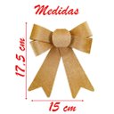 Ver imagem 2 de Kit 4 Enfeite Árvore Natal Laço Dourado 17,5cm