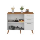 Ver imagem 2 de Balcão de Cozinha 2 Portas 3 Gavetas 1 Prateleira Favorita Branco