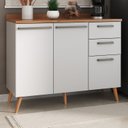 Ver imagem 1 de Balcão de Cozinha 2 Portas 3 Gavetas 1 Prateleira Favorita Branco