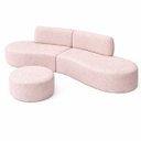 Ver imagem 4 de Sofá Estopar Virginia 2 Metros com Puff Bouclé para Sala