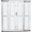 Ver imagem 1 de Porta de Correr de Aço 215x200cm Pantografica Grade Elo Ideal Crv Esquadrias