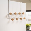 Ver imagem 2 de Cabideiro de porta multiuso 8 ganchos sem furar - Oikos