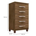 Ver imagem 3 de Cômoda Catar 5 Gavetas Malbec - Incorplac