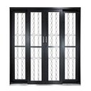 Ver imagem 1 de Porta de Correr de Aço 215x200cm Pantografica Grade Elo Ideal Crv Esquadrias