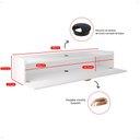 Ver imagem 6 de Rack Suspenso Home Classic New Pequeno Sala Estar Quarto Tv 32 Polegadas 1 Porta Puxador Concha