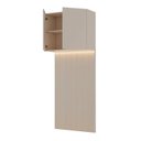 Ver imagem 4 de Ponte com Cabeceira Planejada Solteiro 2 Portas com LED Samambaia CabeCasa MadeiraOriginals Off White