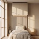 Ver imagem 1 de Ponte com Cabeceira Planejada Solteiro 2 Portas com LED Samambaia CabeCasa MadeiraOriginals Off White