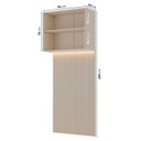 Ver imagem 3 de Ponte com Cabeceira Planejada Solteiro 2 Portas com LED Samambaia CabeCasa MadeiraOriginals Off White