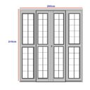 Ver imagem 2 de Porta de Correr de Aço 215x200cm Pantografica Grade Quadrada Ideal Crv Esquadrias