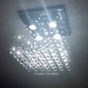 Ver imagem 1 de Lustre de Cristal Verdadeiro K9 Plafon 30x30 40 Cm de Altura - Bivolt - Transparente - Transparente