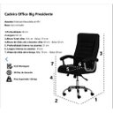 Ver imagem 5 de Cadeira de Escritório Confortavel Giratória Presidente Big com Molas Ensacadas Preto