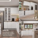 Ver imagem 6 de Balcão de Cozinha 50cm 1 Porta Branco Tampo Rustic Vik Madesa