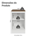 Ver imagem 2 de Balcão de Cozinha 50cm 1 Porta Branco Tampo Rustic Vik Madesa