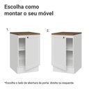 Ver imagem 4 de Balcão de Cozinha 50cm 1 Porta Branco Tampo Rustic Vik Madesa