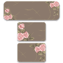 Ver imagem 1 de Kit de 3 Tapetes para Cozinha Rosas Flores Capa de Almofada