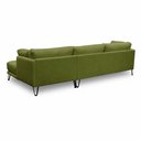 Ver imagem 7 de Sofá Sala de Estar Atena Chaise Direito Pés de Ferro 254cm 4 Lugares Bouclê Verde Claro M1 - Monari 