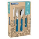 Ver imagem 4 de Faqueiro Inox 24pc Leme Azul Tramontina 23198/946