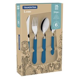 Faqueiro Inox 24pc Leme Azul Tramontina 23198/946 - 5