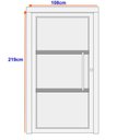 Ver imagem 3 de Porta de Aço Pivotante 219x108x14cm Ideal Crv Esquadrias Abertura Direita